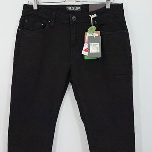 New Free Planet Mens Jeans 32 X 3 Black 